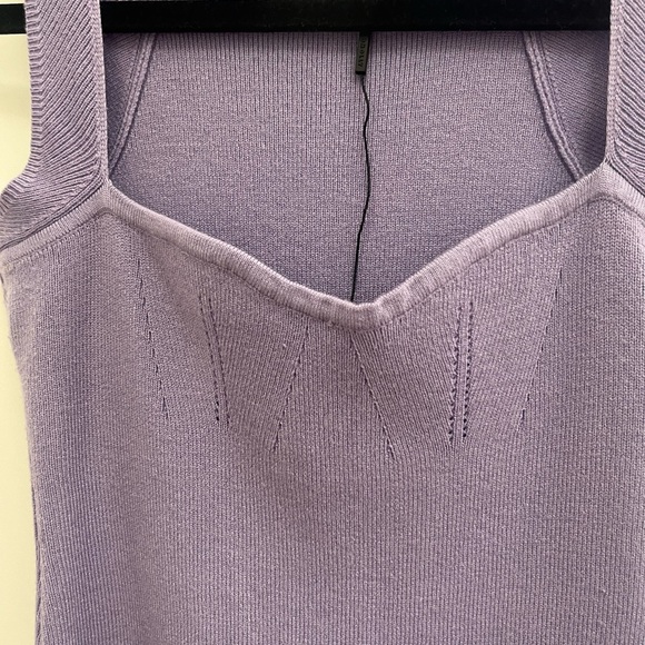 HELLO MOLLY purple knit tank bodycon dress size large - Picture 2 of 4